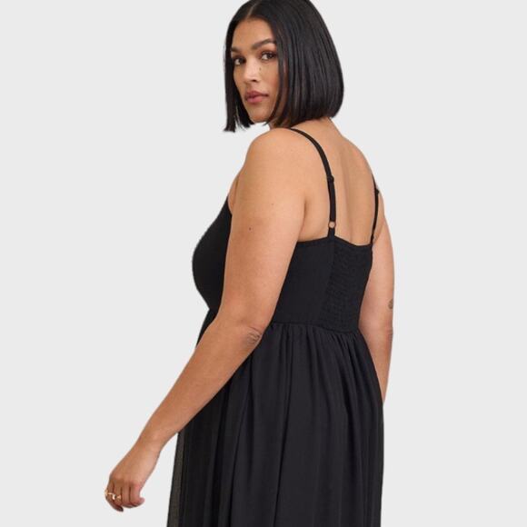 TORRID Maxi Chiffon Pleated Dress with Pockets - Picture 4 of 7